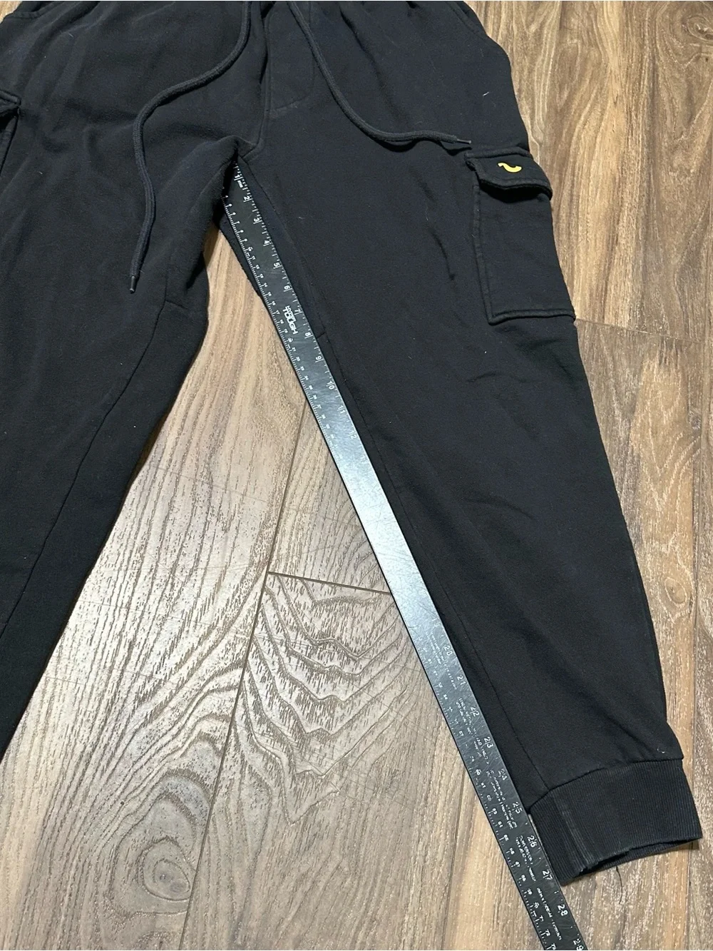 True Religion Women’s Black Cargo Sweatpants Jogger L Large Horseshoe